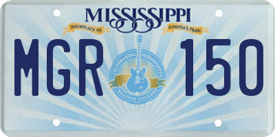 MS license plate MGR150