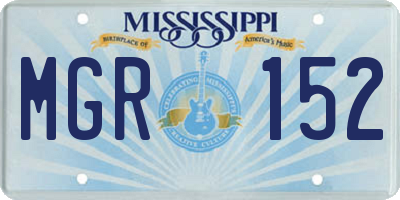 MS license plate MGR152