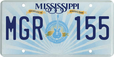 MS license plate MGR155