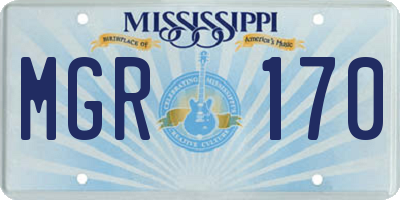 MS license plate MGR170