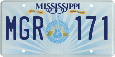 MS license plate MGR171