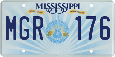 MS license plate MGR176