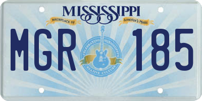 MS license plate MGR185