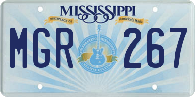 MS license plate MGR267