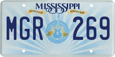 MS license plate MGR269