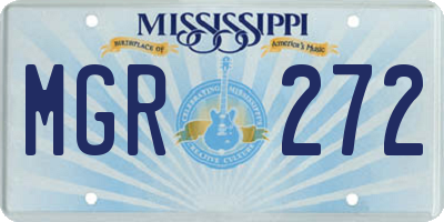 MS license plate MGR272