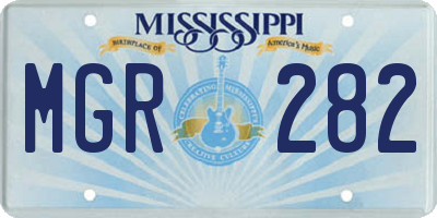 MS license plate MGR282