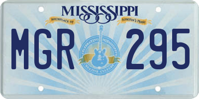 MS license plate MGR295