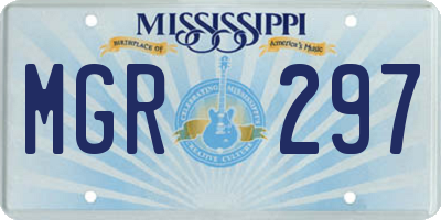 MS license plate MGR297