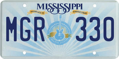 MS license plate MGR330