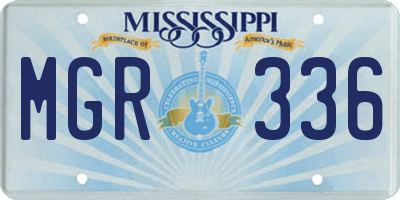 MS license plate MGR336