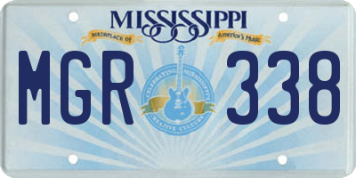MS license plate MGR338