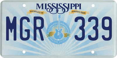 MS license plate MGR339