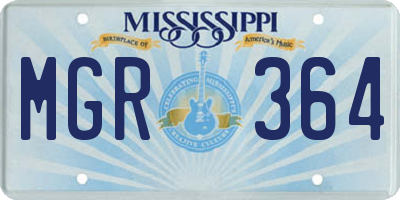 MS license plate MGR364