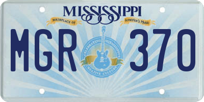 MS license plate MGR370