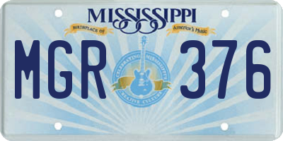 MS license plate MGR376