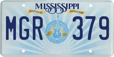 MS license plate MGR379