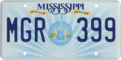 MS license plate MGR399
