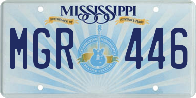 MS license plate MGR446
