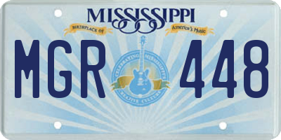 MS license plate MGR448