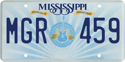 MS license plate MGR459