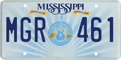 MS license plate MGR461