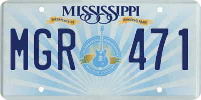 MS license plate MGR471