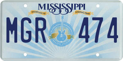 MS license plate MGR474
