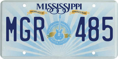 MS license plate MGR485