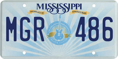 MS license plate MGR486
