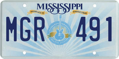 MS license plate MGR491