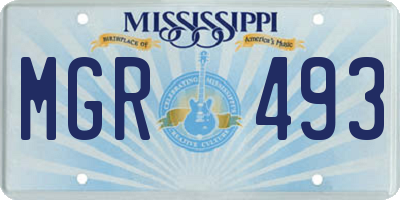 MS license plate MGR493