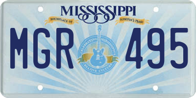 MS license plate MGR495
