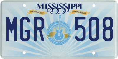 MS license plate MGR508