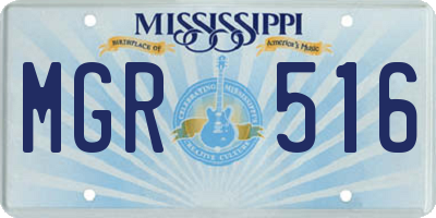 MS license plate MGR516
