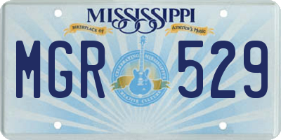 MS license plate MGR529