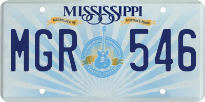 MS license plate MGR546
