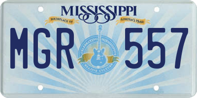 MS license plate MGR557