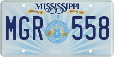 MS license plate MGR558