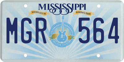 MS license plate MGR564
