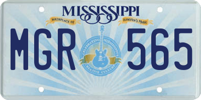 MS license plate MGR565