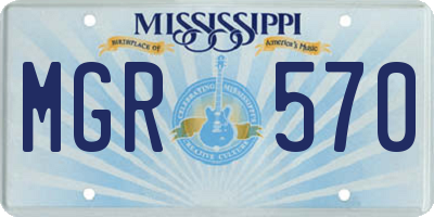 MS license plate MGR570