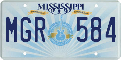 MS license plate MGR584