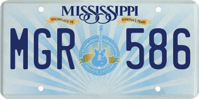 MS license plate MGR586