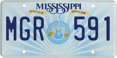 MS license plate MGR591