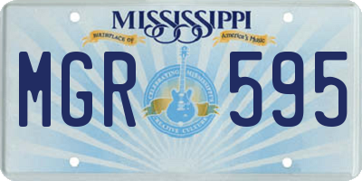 MS license plate MGR595
