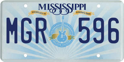 MS license plate MGR596