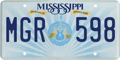 MS license plate MGR598