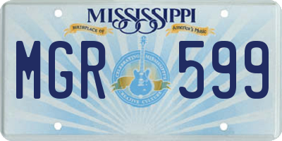 MS license plate MGR599