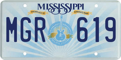 MS license plate MGR619